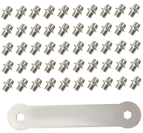 Jorzer 51PCS M4 Fahrrad Anti-ski Pedal Schraube Bolzen Fahrrad Pedal Schrauben Schraube M4 Edelstahl Anti-ski Rennrad Pedal Schraube Bolzen