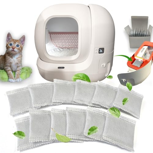 PurifyLogix 12 Pack Odor Eliminator for PuraMax Self-Cleaning Cat Litter Box, Natural Activated Charcoal Filters Refills, Cat Toilet Odor Control Replacement for Automatic Litter Box | Natural Activated Charcoal Filters Refills, Cat Toilet Odor Control Replacement for Automatic Litter Box