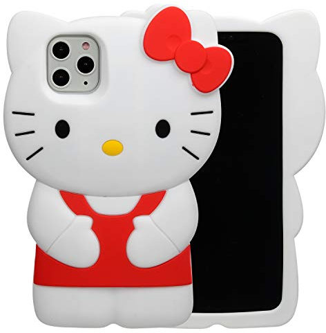 MONEHOYSY Cartoon Case for iPhone 13 Mini / 12 mini 5.4, Fashion Cute 3D Cute Kitty Kawaii Soft Silicone Animal tective Gel Shockof Gel Back Cover for Kids Women Girls Boys (Red)