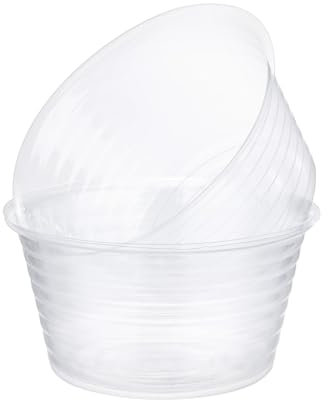 M METERXITY 5-Pack Plastic Plant Saucer, 7 Inch Clear Thin Plant Saucer Drip Tray for Indoor/Outdoor, Planter Liners Nursery Pots