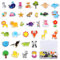 36 Pcs Wooden Fridge Magnets for Kids, Cartoon Refrigerator Magnets, Animal Themed Fridge Magnets, Cute Educational Learning Toys for Kids