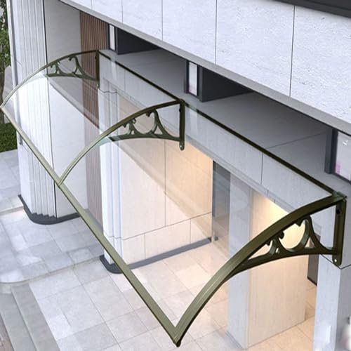 Outdoor Aluminium Alloy Door Canopy Waterproof with Arched Roof Balcony Window Canopy Thickened Canopy for Household Front Door Canopy Adjustable for UV Protection