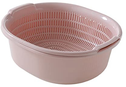 Mikinona Passoire à Légumes et Fruits en Plastique, Panier Empilable, Facile à Nettoyer Ranger Cuisine