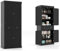 KOMFOTTEU Armario Alto con Puerta Doble 76 x 40 x 183 cm, Aparador de Cocina con Estantes Ajustables y Cajón, Alacena Independiente, Armario Buffet para Comedor, Sala de Estar, Pasillo (Negro)