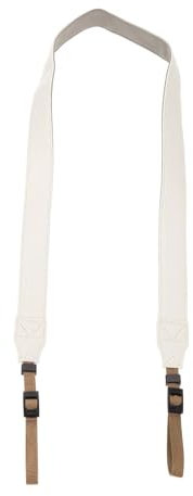 PATIKIL Camera Strap, PU Leather Adjustable Camera Neck Strap Digital Camera Shoulder Belt for Nikon Video Camcorder Monocular Photographers, White