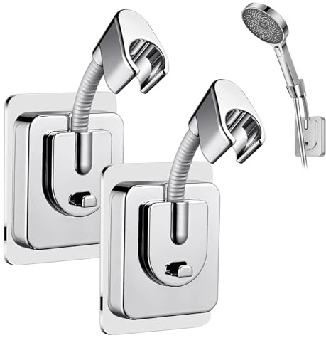 ePicsoa 2 Set Shower Head Holder, 360° Swivel Replacement Hand Shower Bracket, No Drilling