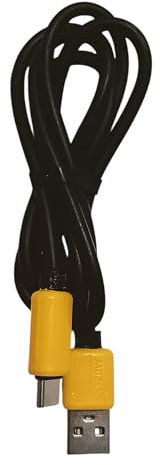 USB C Charger Cable 1M – 65W Warp Charge USB to USB C Cable – Type C Fast Charging for Samsung Charger, Android, OnePlus, iPhone 15/16, Huawei, Redmi, Durable Braided Lead (1, Yellow and Black)