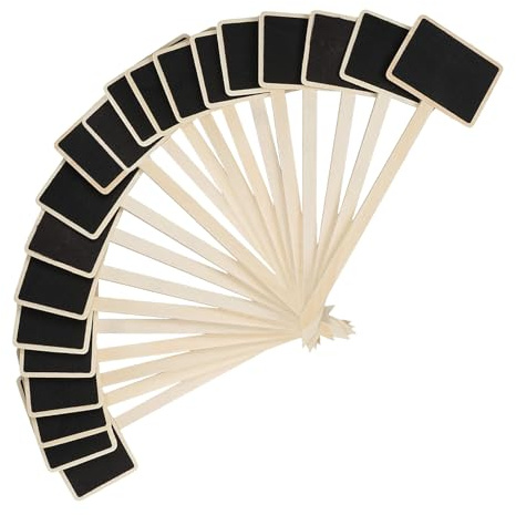 JJWNMLL pflanzenstecker zum beschriften-40pcs 24×7cm Pflanzenschilder | pflanzenstecker holz tafel zum beschriften wetterfest stecketiketten kräuterschilder für draussen Pflanzen (Schwarz-Weiß)