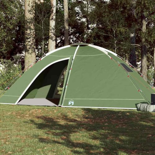 HaoChrymec Campingzelt für 8 Personen mit Wasserdichtem 185T Polyester, Clipzelt Design, Ideal für Familie, Tunnelzelt, Gartenzelt, Grün, 487 x 305 x 182 cm