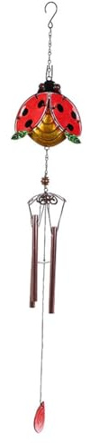 Bosiyrggrl Retro Metal Wind Bell Photography Props Handmade Hanging Wind Chimes Colored Romantic Painted Bell Garden A