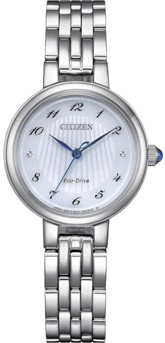 Citizen L Quartz Damenuhr Edelstahl, Weiß, 27.7 mm, EM0990-81A | Quartz, Saphirglas, 5 bar Wasserdicht, 180 Tage Gangreserve, Edelstahlband
