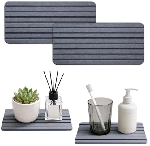 2 pezzi 30 * 10 cm Sottobicchieri di Diatomite,Sottobicchieri in pietra assorbenti, Assorbendo Pietra Lavandino diatomite, Assorbendo la Pietra per il Lavandino, adatti per lavelli, cucine e bagni.