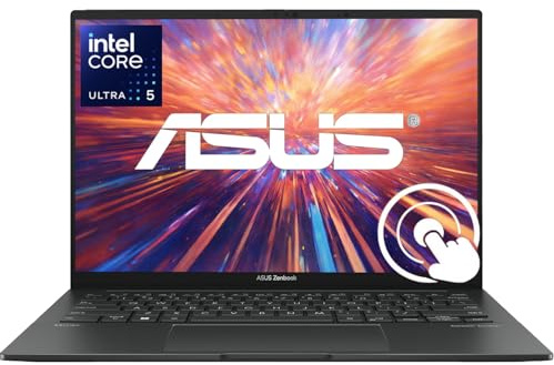 ASUS ZenBook 14 OLED Ordinateur portable professionnel à écran tactile | Intel 14-Core Ultra 5-125H (Beats i7-1360P) | Écran WUXGA | 8 Go de RAM DDR5 | SSD PCIe de 1 To | Clavier rétroéclairé |