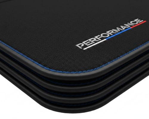 Motohobby Velour Fußmatten Satz passend für BMW X3 G01 4-teilig - Passgenau Performance-Stickerei Schwarz