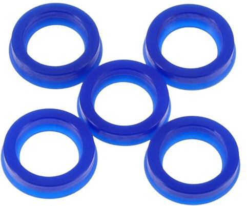 SHINEOFI 5pcs Joints D'étanchéité pour Pompe de Cric Hydraulique Bleu en Plastique, Prévention des Fuites, Compatible Cric Hydraulique et Bouteille, pour Maintenance Automobile