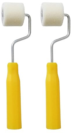 Generic 2 Mini Paint Rollers, Extra Small Paint Rollers, 4/5 Inch, Wool