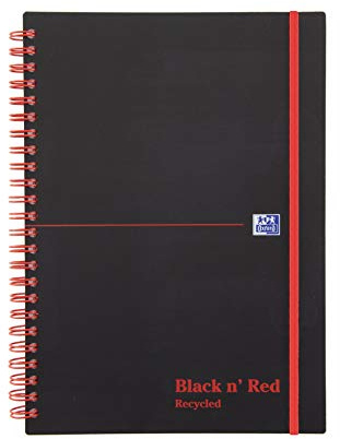 Black n Red Book Wirebound Recycled Polypropylene 90gsm 140 Pages A5 Ref L67027 [Pack of 5]