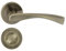 domino Türgriff Drückergarnitur WC - Badezimmer Set Rund-Rosette Türbeschlag für Badezimmertüren Set WC - Rosetten-Garnitur Türklinke aus Aluminium Bronze Türdrückergarnitur ROMANA-R M3