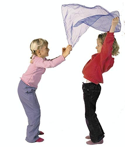 12er Set Jongliertücher von GONGE / Material: Chiffon / Maße: 66 x 66 cm / Farbe: blau (Keine Anderen Farben im Lieferumfang enthalten!)