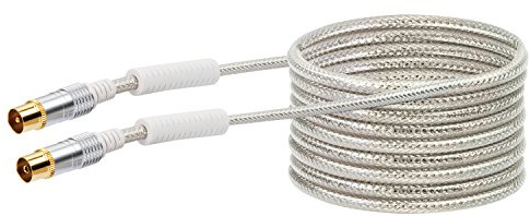 Schwaiger Antennenkabel 110 dB 10m Transparent 4xgeschi