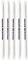 PRYM double-point Ergonomische Stricknadeln/Nadeln, High-Performance-Kunststoff, Mehrfarbig, 3,5 mm, 20 cm Länge, Set von 5, Alabasterweiß