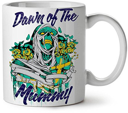 Wellcoda Dawn Of Mummy Dead Ceramic Mug, Beast Cup - Large, Easy-Grip Handle, Two Side Print, Ideal for Coffee & Tea Drinkers, Made