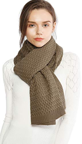 RIIQIICHY Strickschal Damen – Kuscheliger Winterschal, Schal Braun Damen, Weicher Damenschal für Winter