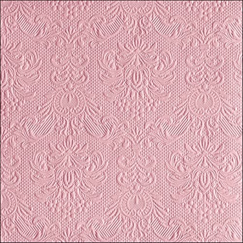 Ambiente 60 Stück Elegance Dinner Serviette - geprägt - 40 x 40 cm + 1 Luftballon Karloon ' Alles Gute' gratis - pastel rose pastel rosa