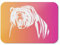 BLAK TEE Angry Grizzly BearMouse Pad 18 x 22 cm in 3 Colours Pink Yellow