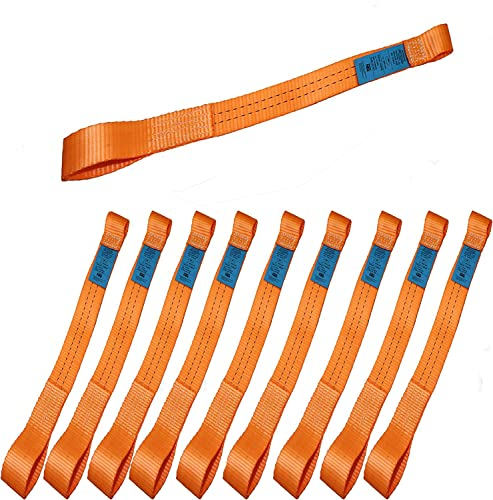 NTG Gurtschlaufen Doppelschlaufe Spanngurt für Motorrad Motorradspanngurt | 1.000 daN Zurr Schlaufen für Motorrad Transport | Ladungssicherung Zurrgurt (10 Stück)