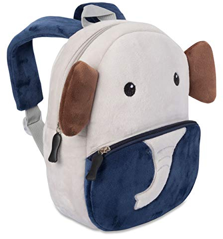 all Kids United Kinderrucksack für Kleinkinder Kindergarten Rucksack für Kinder Backpack Schultasche Tier-Rucksäcke 1-4 Jahre, Robust, Leichtgewichtig, Flauschig & ergonomische Träger (Elefant)