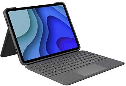 Logitech Funda Folio Touch para iPad con teclado y conector inteligente para iPad Pro de 11 pulgadas, color gris