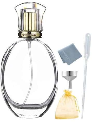 Elfenstall- Classic 50ml 1.7oz Thick Empty Refillable Glass Perfume Bottles Fine Mist Spray Bottle Sprayer Refillable Container Gift Bag