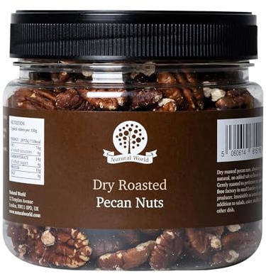 Nutural World - Dry Roasted Pecan Nuts - Unsalted (400g) - Great Taste Award Winner