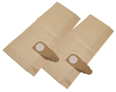 vhbw 10x Staubbeutel kompatibel mit Nilfisk/Alto/Wap Aero 840 | 700, 800A, 600A, 640, 840 A Staubsauger - 70,6cm x 24cm Sandfarben