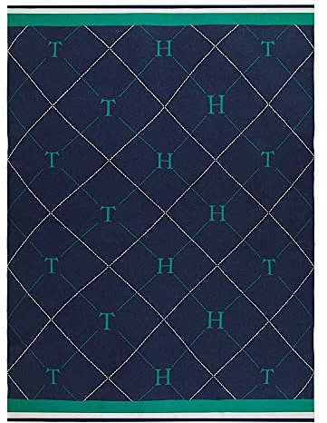 Tommy Hilfiger Luxusdecke für exklusiven Wohnkomfort - Modern, Geometrisch, Einfarbig, Sommer, Einzelbett