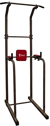 Kraftstation mit Klimmzugstange Boden 100 kg Stahl Dip Station Kraftturm für Klimmzüge und Dips freistehend Krafttrainingsgeräte für das Heim Fitnessstudio