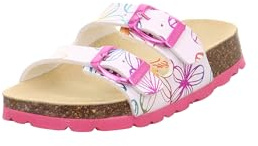 Superfit Mädchen Fussbettpantoffel Pantoffeln, Weiß Mehrfarbig 1080, 24 EU