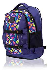 Wildkatz Lynx - Fahrradtasche und Rucksack 30 Liter - 2-in-1 Schultasche und Gepäckträgertasche - Kombi Ranzen Radtasche (Purple)