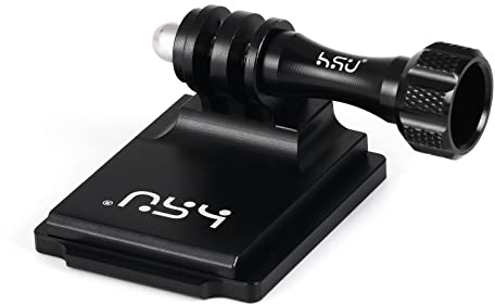 HSU Adattatore in alluminio per montaggio su casco NVG per GoPro Hero 11/10/9/8/7/6/5/4/3 e la maggior parte delle videocamere d'azione