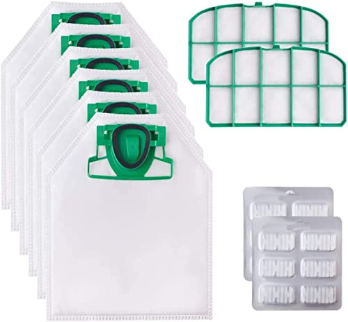 Gecasa 6 Sacchetti in Microfibra Made in Italy Profumini e Filtri per Folletto Vorwerk Kobold vk200 vk201 vk220 (Classica, 6 sacchetti)