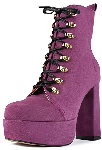 L37 HANDMADE SHOES Sparkle Motion, Stivali alla Moda Donna, Viola, 39 EU