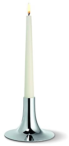 Philippi Candelabra Kerzenhalter 1er | Metallguss, Chrom, hochglanzpoliert