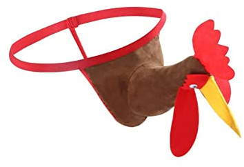 zhandouji Unterwäsche Unterhose Lustig Herren Elefanten Slips Strings Tanga Sexy Mankini Bodysuit Nachtwäsche Jumpsuits Straps Lover Geschenk (N#14-Red, One Size)