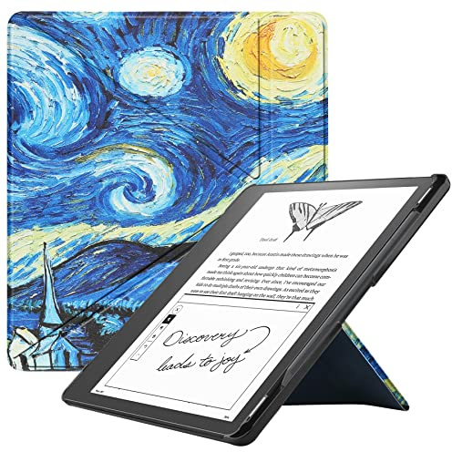 VOVIPO Slimshell Custodia per Kindle Scribe 10.2 2024/2022 Rilasciato, Premium leggero PU Custodia in pelle con Auto Sleep/Wake per Kindle Scribe 10.2 pollici 2024/2022-Starry Sky