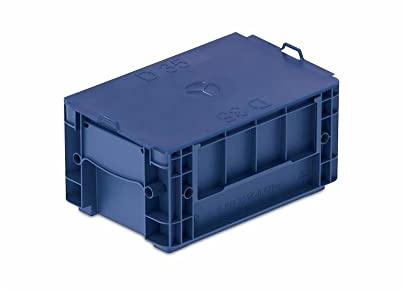 VDA KLT Kleinladungsträger mit Verbundboden & Auflagedeckel | HxBxT 14,7x20x30cm | 5,3 Liter | KLT, Transportbox, Transportbehälter, Stapelbehälter
