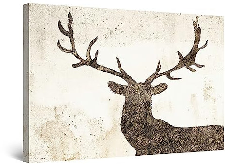 Startonight Quadro su Tela - Vecchio Cervo - Grande Opere d'Arte Pronte per Appendere Stampa Moderna e Contemporanea 80 x 120 cm