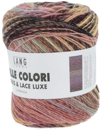 Lang Yarns Mille Colori Socks and LACE Luxe 859.0207 - Bunt dunkel
