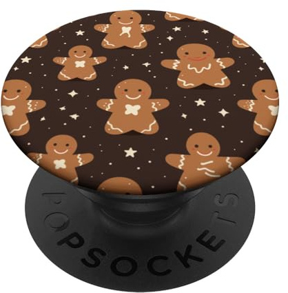 Lebkuchenplätzchen mit Weihnachtsmotiv PopSockets Klebender PopGrip