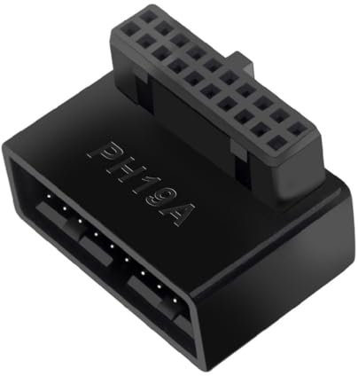 Navna USB3.0 19P/20P To Type‑E Adapter USB3.0 19PIN Interfaces Vertical Installed 90° Turn For PC Desktop Computer Accessory Usb 3.0 Motherboard Adapter 90 Degrees